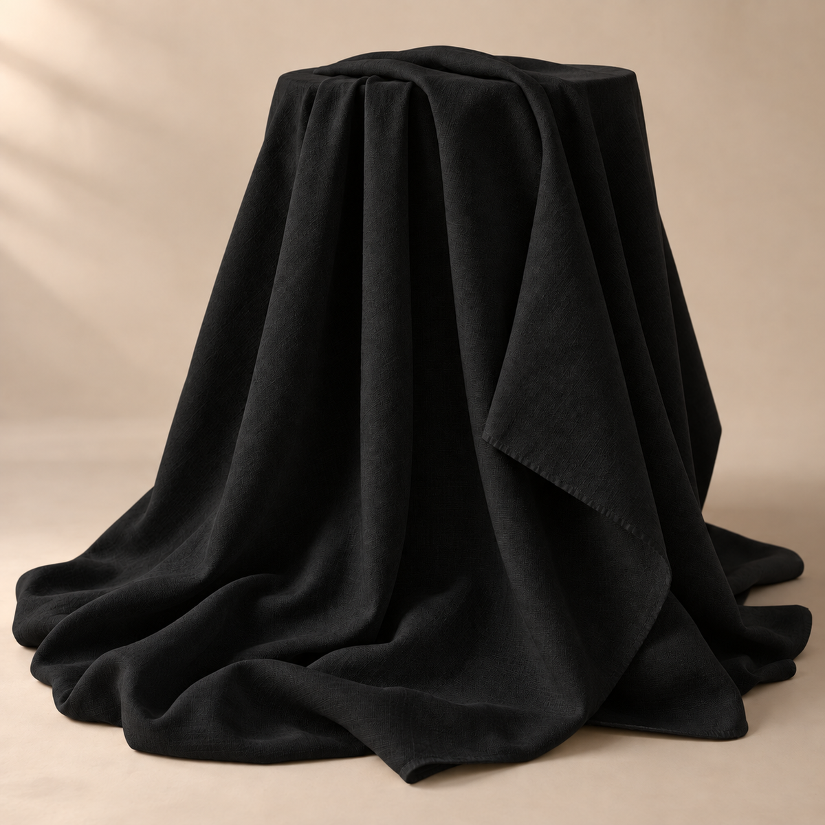 Jet Black Cotton fabric - MJ Elite Fabrics